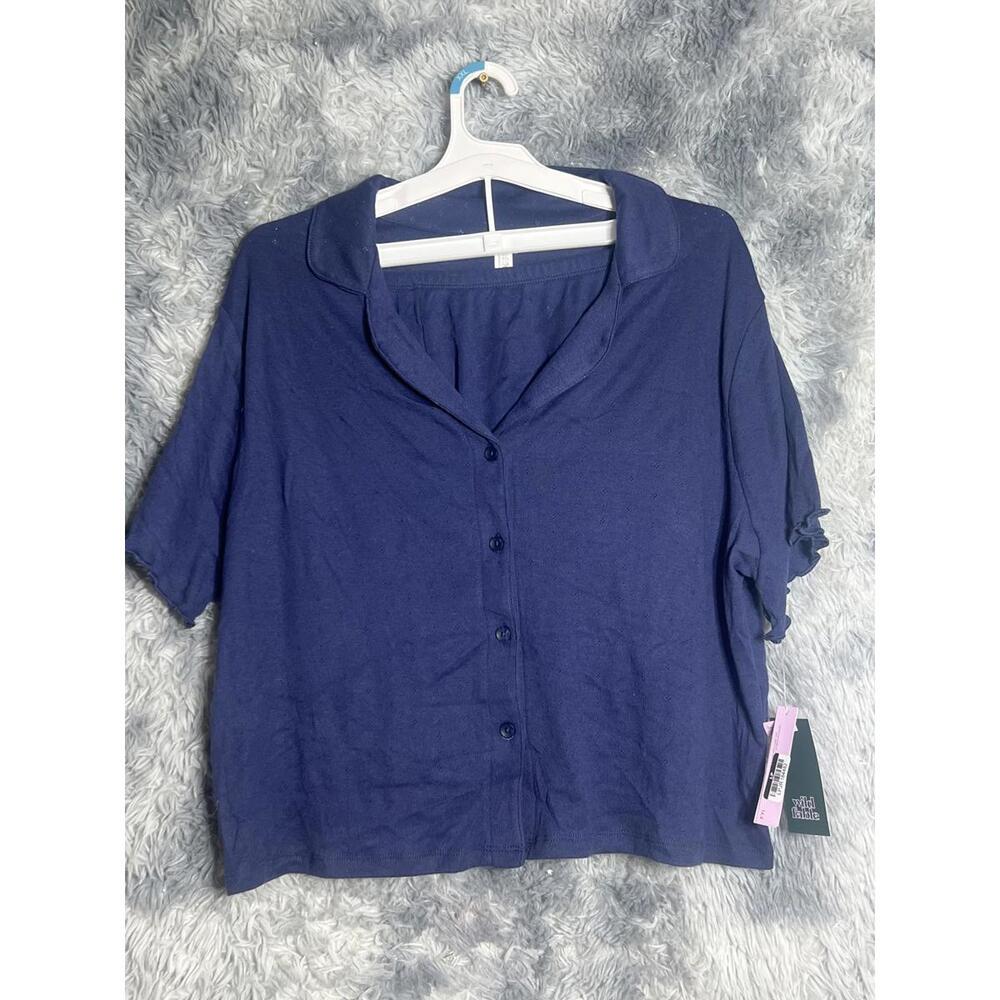 We Made It Better Navy Blue Cotton Button-Up Shirt XXL
